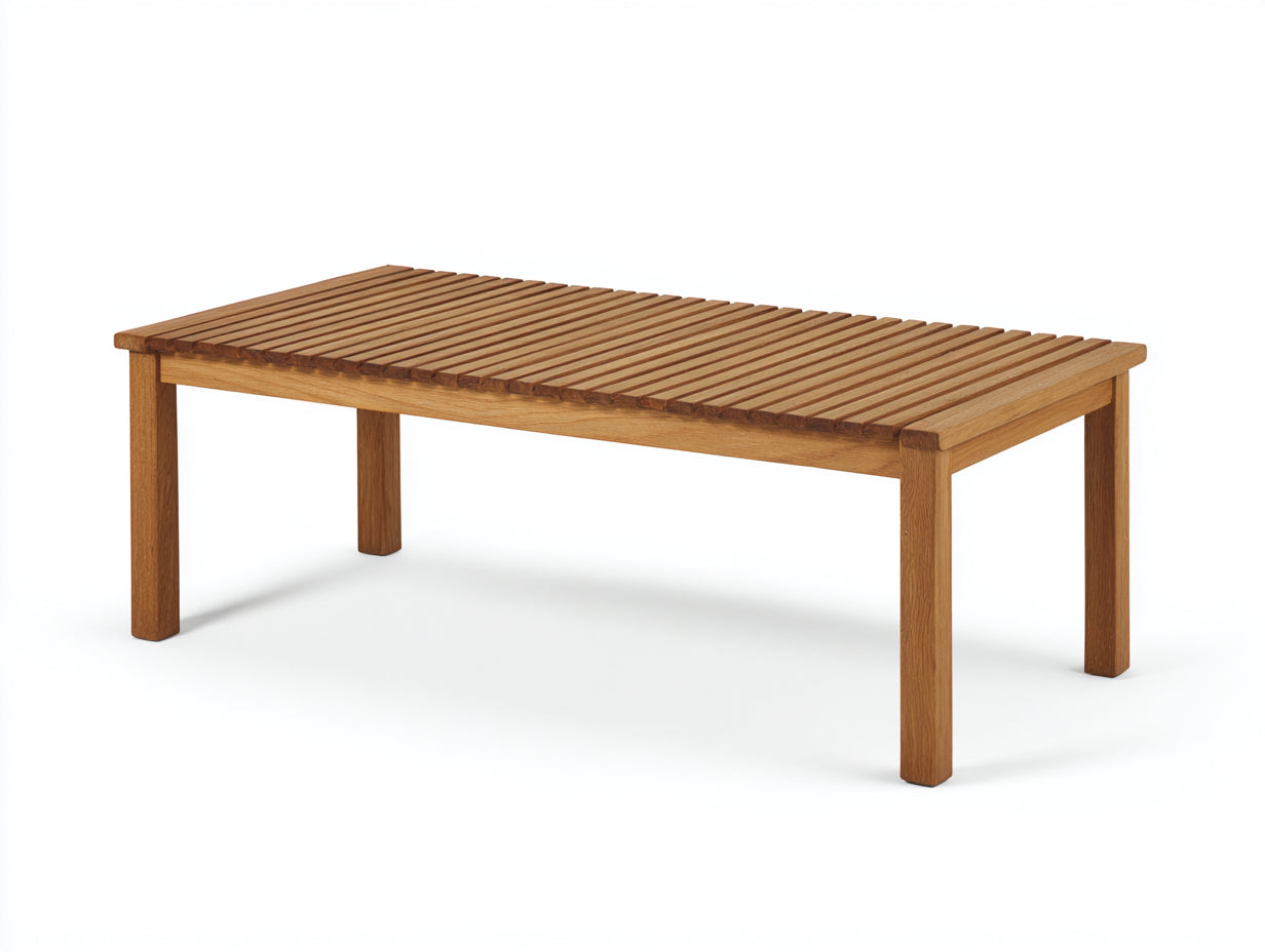 Mesas de jardín de madera natural 160x80x74 cm - para exterior - diseño clásico rectangular
