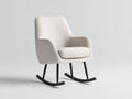 Mecedoras de tela 72x88x98 cm beige-negro - sillón acolchado - estilo moderno