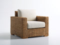 Sillones de ratán 92x86x80 cm marrón-beige - sillón individual exterior - estilo natural