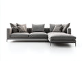 Sofás de esquina tela 292x182x83 cm gris claro para salón - diseño minimalista