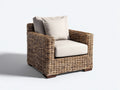 Sillones de ratán 93x87x84 cm marrón-beige - sillón individual exterior - estilo natural