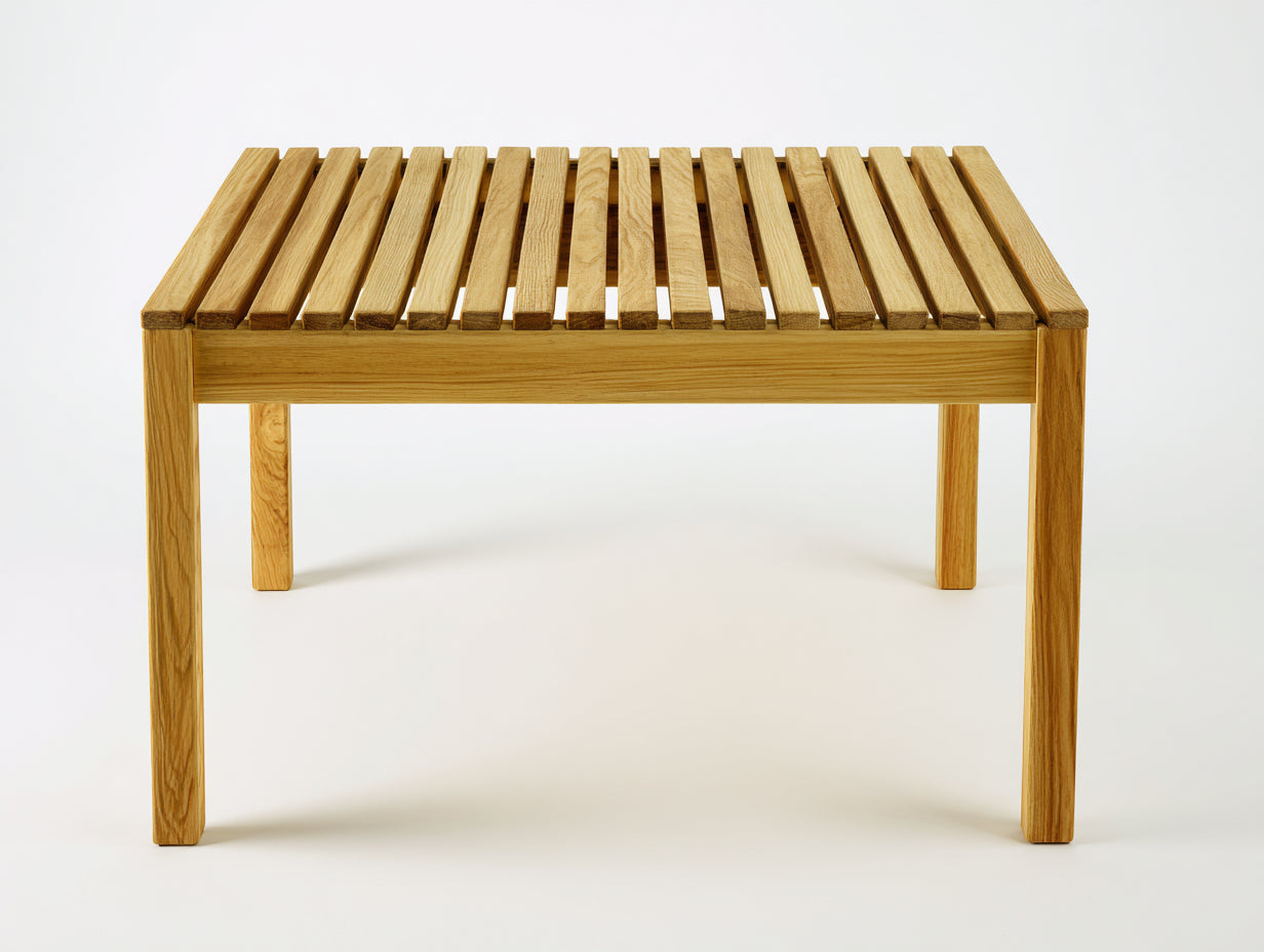 Mesas de jardín de madera 90x90x75 cm marrón - mesa exterior compacta - estilo natural