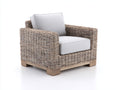 Sillones de ratán de jardín tejido PE y madera 92x88x78 cm - Beige-Gris claro - Diseño contemporáneo