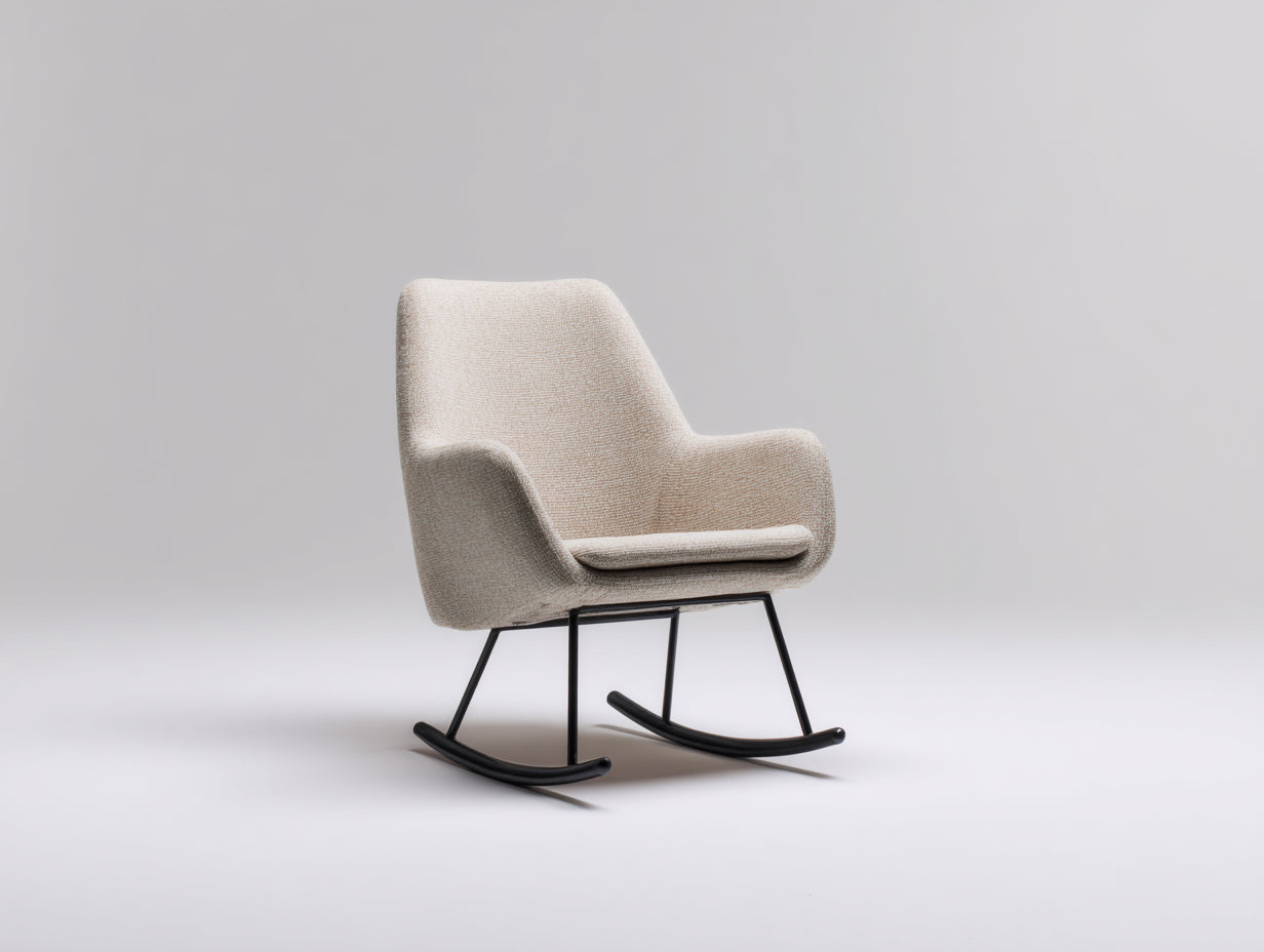 Mecedoras tapizada 78x72x92 cm beige para salón - diseño moderno